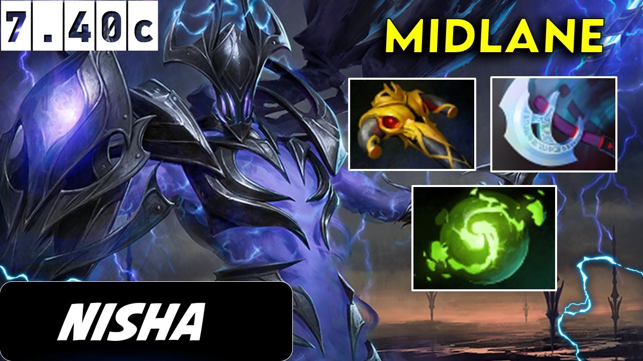 Nisha Razor Midlane - Dota 2 Patch 7.40c Pro player Full Gameplay
