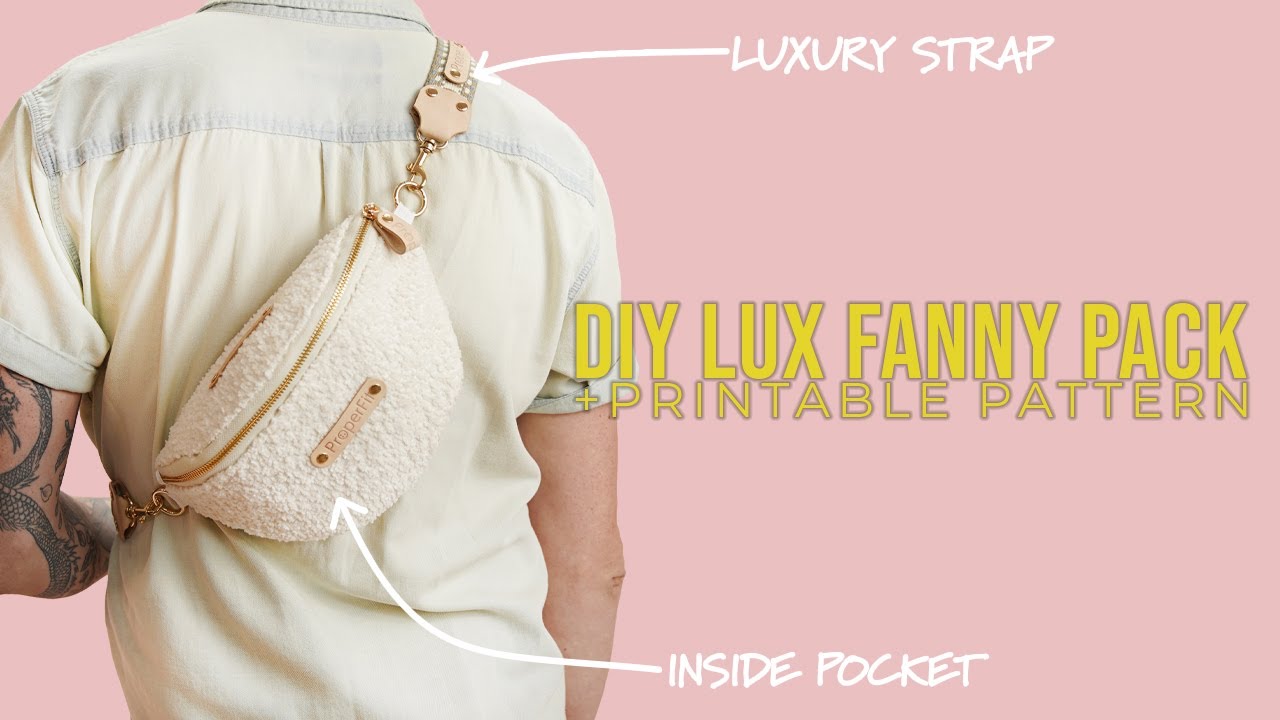 DIY Lux Fanny Pack with STEP BY STEP INSTRUCTIONS + Printable PDF Sewing Pattern