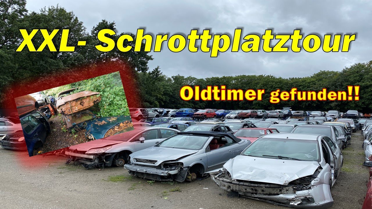 KRASSE Oldtimer-Funde auf RIESEN-Schrottplatz und leider viele ABGEBRANNTE Autos - WARUM ??? in 4K
