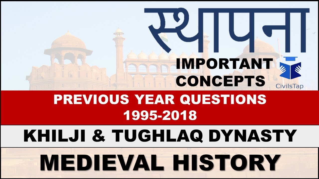 IAS Previous Year Medieval History Questions | Lecture 2 | Khilji & Tughlaq  Dynasty
