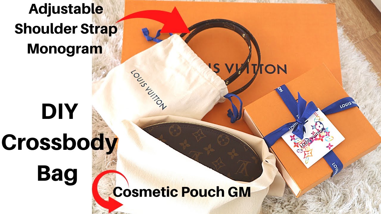 UNBOXING LOUIS VUITTON MONOGRAM STRAP & COSMETIC POUCH| DIY, Covert into crossbody bag.|Cari Salgado
