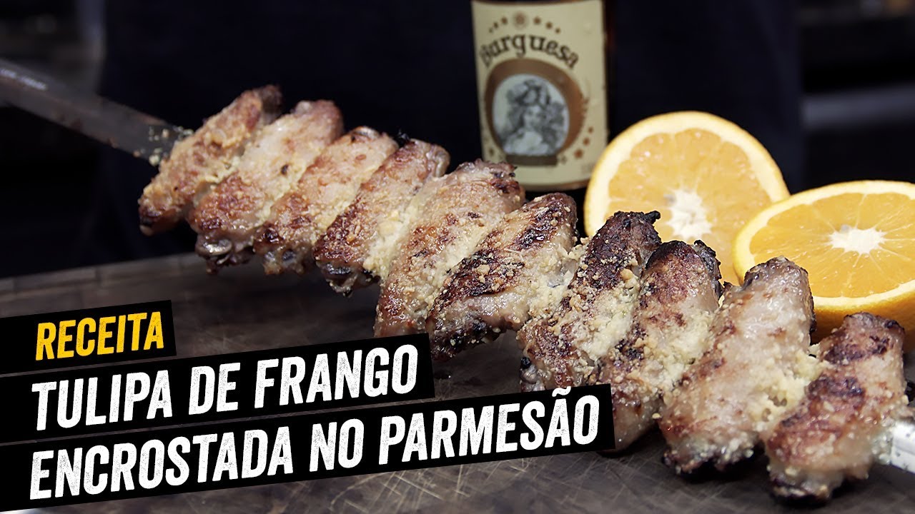 Tulipinha de Frango incrustada com Parmesão
