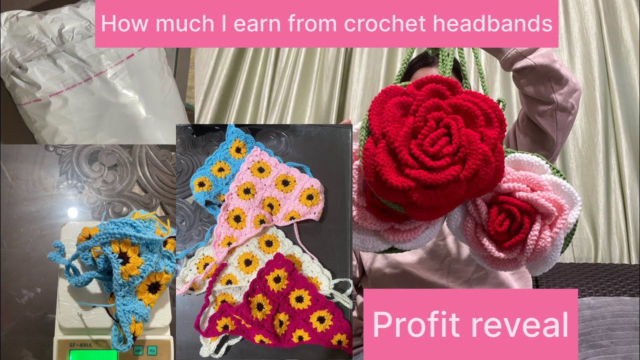 crochet headbands profit reveal / making custom order rose bag /arunachal 