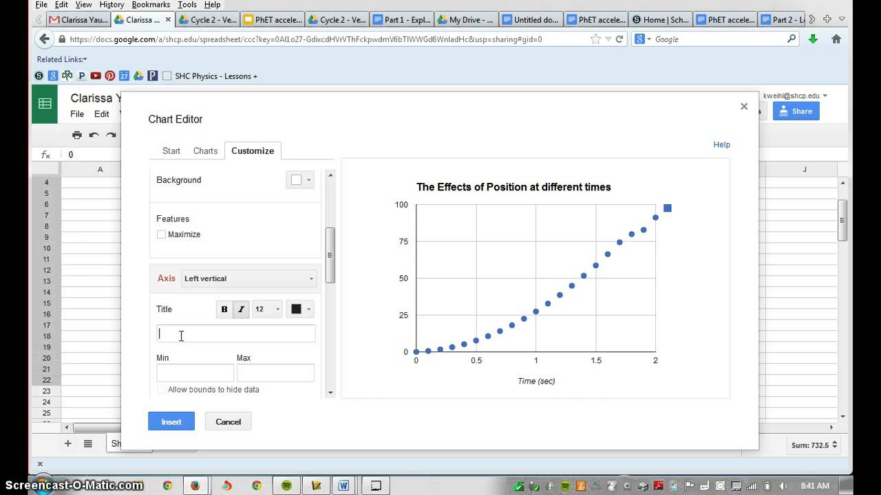 Ticker Tape Lab Graphing Video