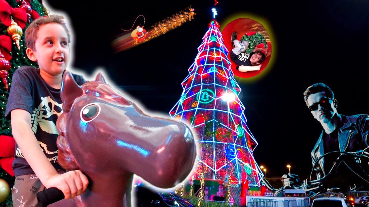 ENTRAMOS NA ÁRVORE DE NATAL GIGANTE E PASSEIO NO SHOPPING