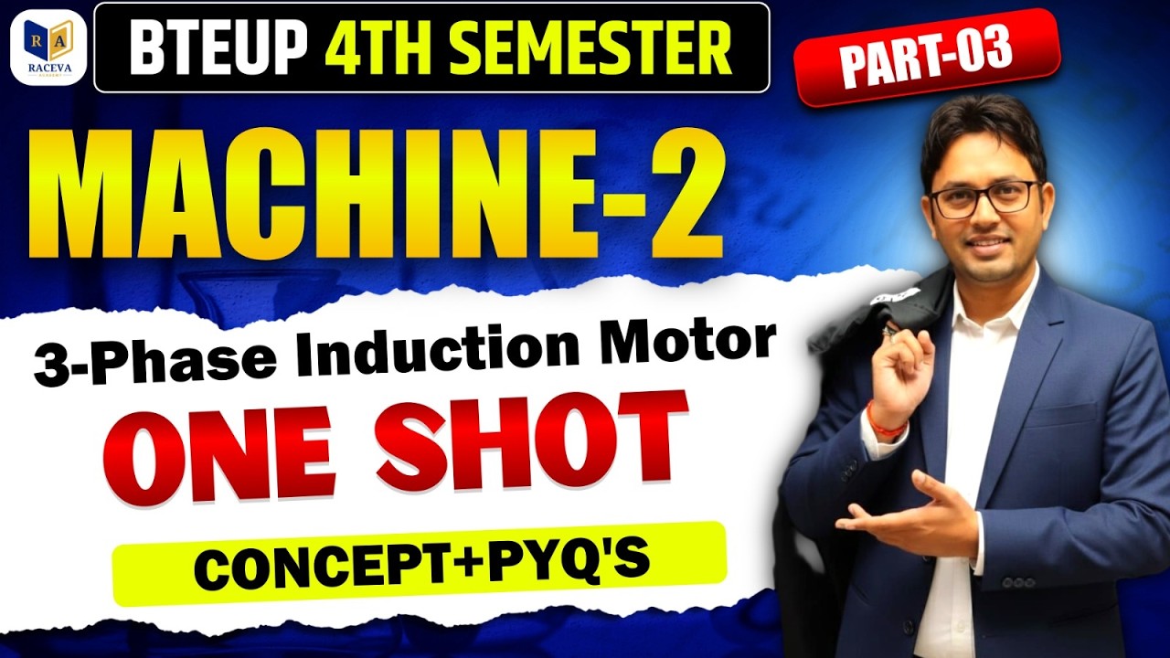 Machine-2 One Shot 🔥 | 3 Phase Induction Motor | BTEUP 4th Semester | Concept + PYQs | Part-03