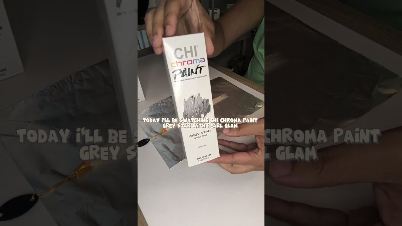 Testing Chi Chroma Paint Grey Star and Pearl Glam @chihaircare