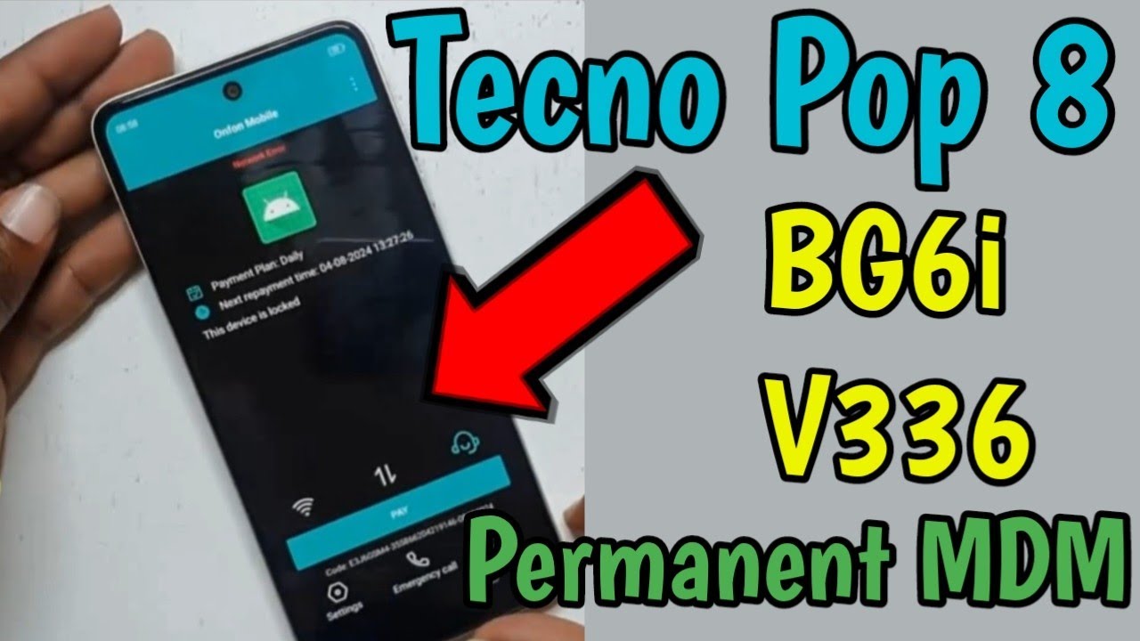 Bg6i Pop 8 V336 Permanent MDM Remove🔥✔️
