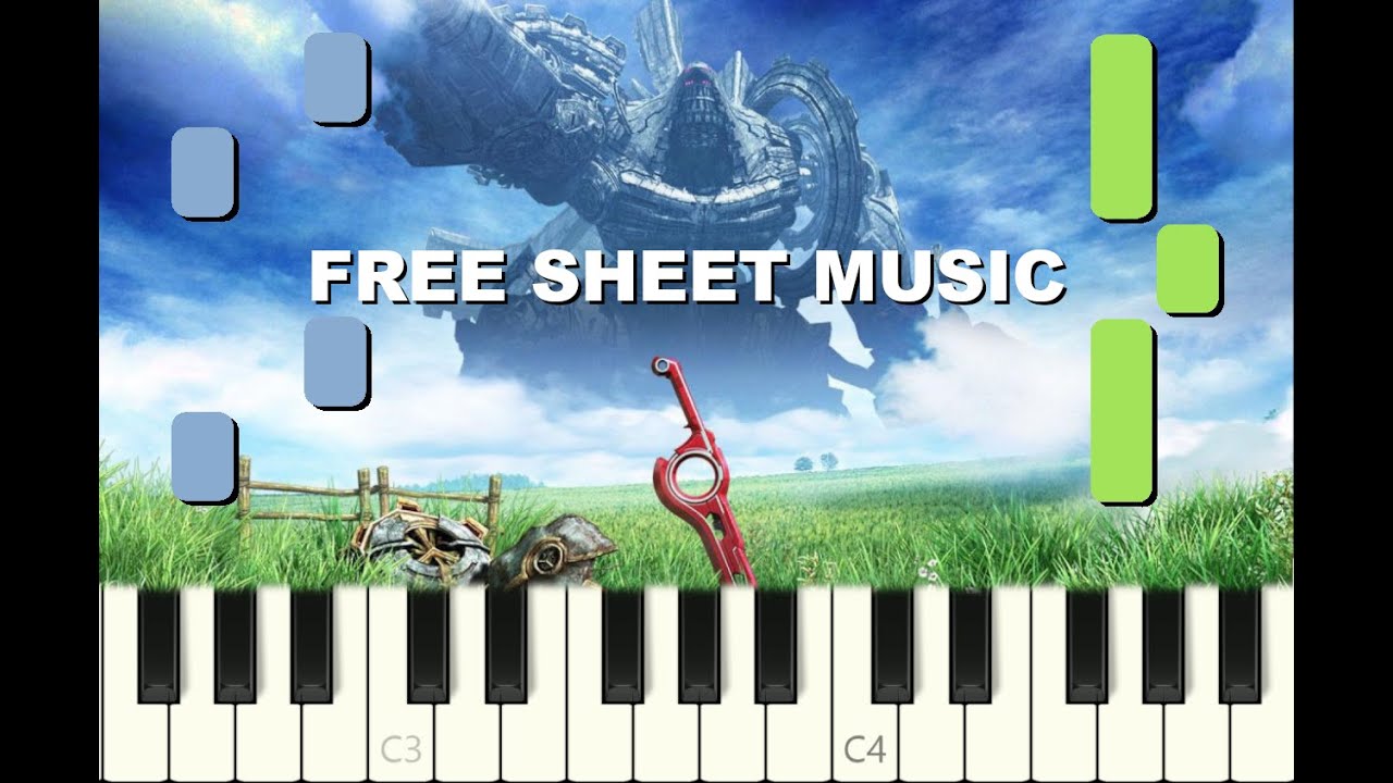 XENOBLADE CHRONICLES Main Theme, Nintendo, Piano Tutorial with free Sheet Music (pdf)