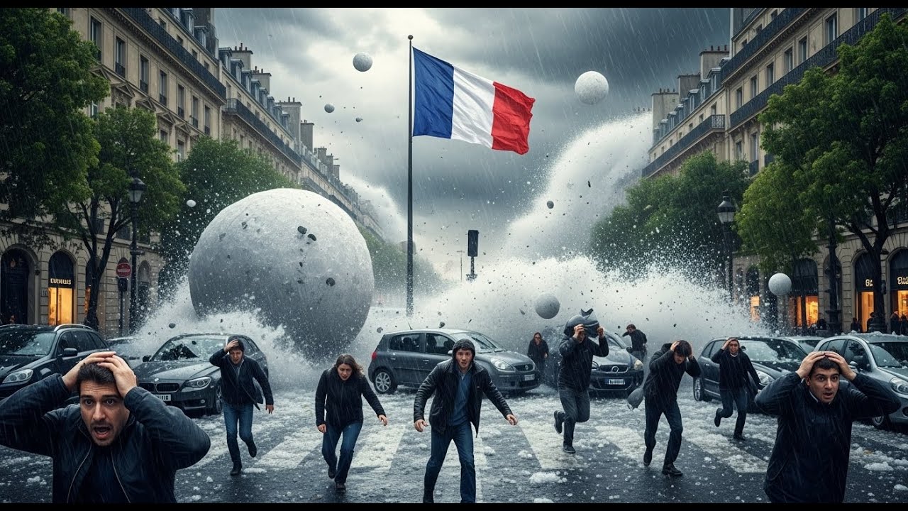 CHAOS IN FRANCE! Monster Hailstorm DESTROYS Homes and Cars in Gap, Leaving City in Ruins