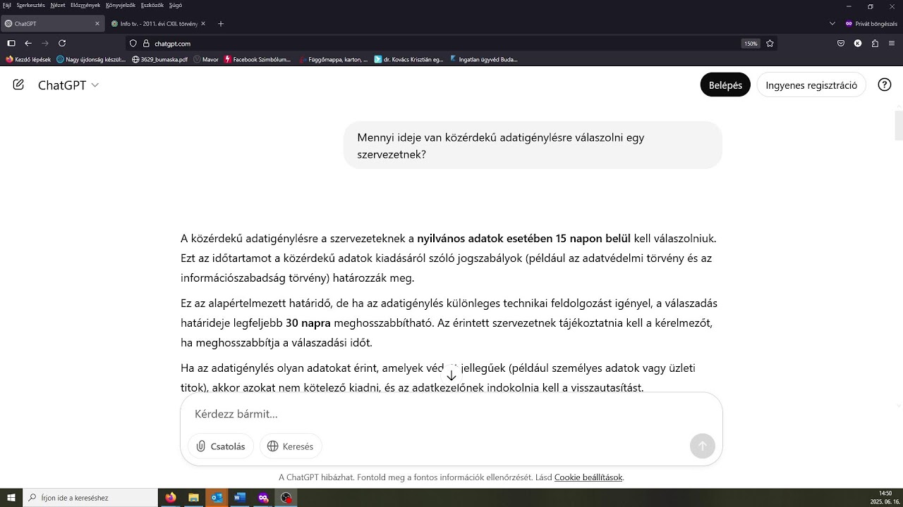 Élő adás a ChatGPT-ről, ha nem jogászok jogi munkára használják - avagy miért nyer mindig az ügyvéd