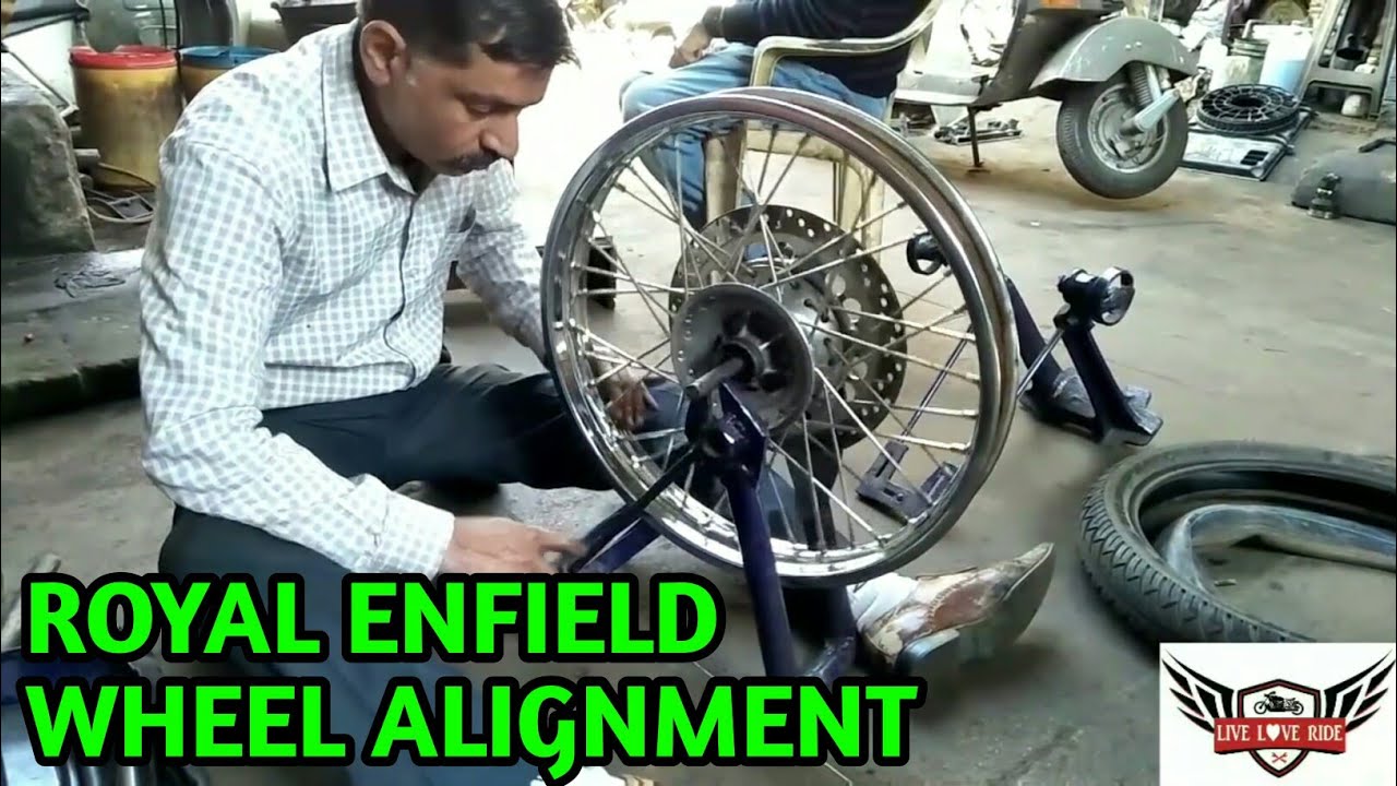 WHEEL ALIGNMENT ROYAL ENFIELD || BEST WAY||