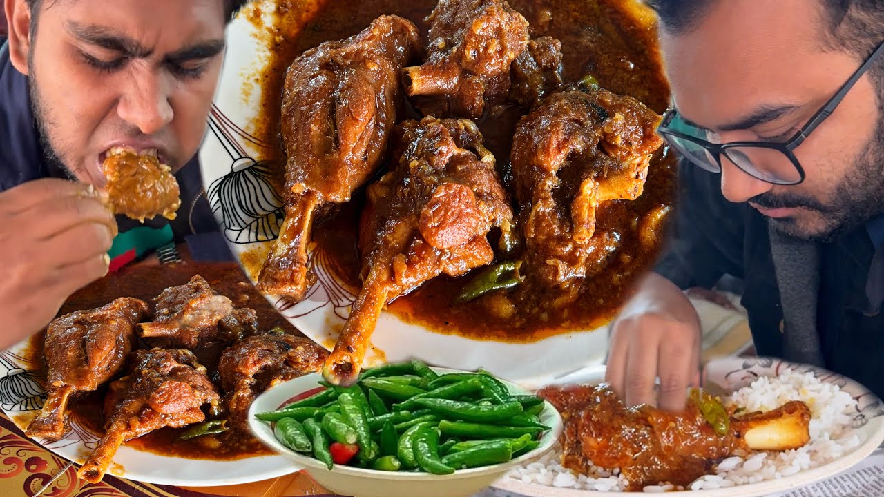 Eating Lunch(Rice & Spicy Mutton Curry) With Friends at Bheramara Lakeview Hotel
