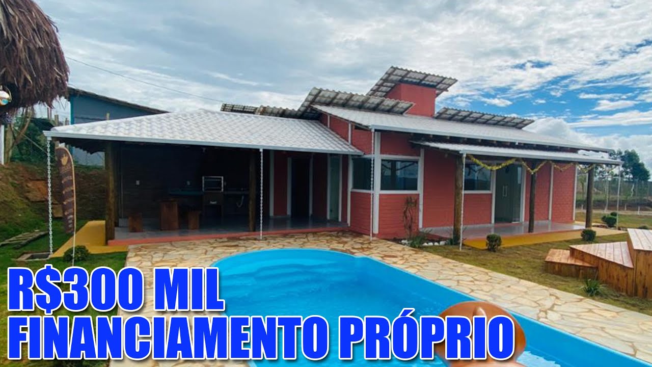 Chácara com 3 Quartos sendo 1 Suíte, Jacuzzi, Área Gourmet, piscina e 1000 Metros Quadrados, 300 mil