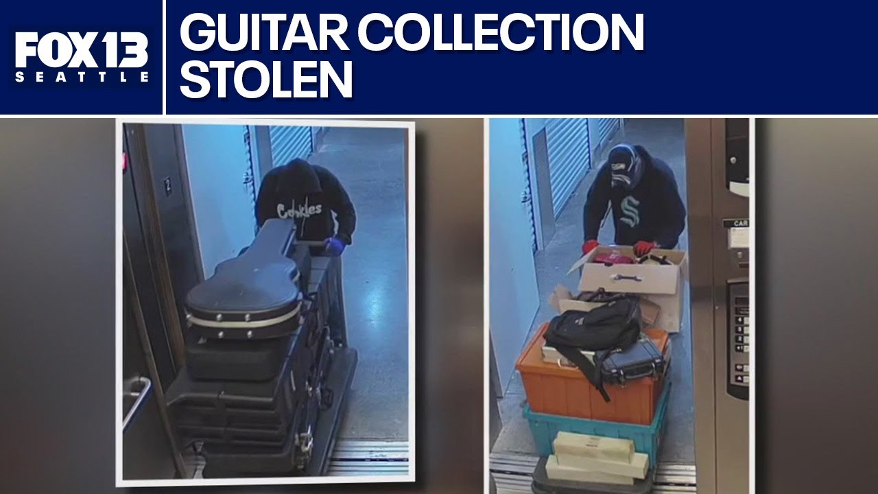 Watch: Thieves steal guitar collection from locked storage unit in Bothell