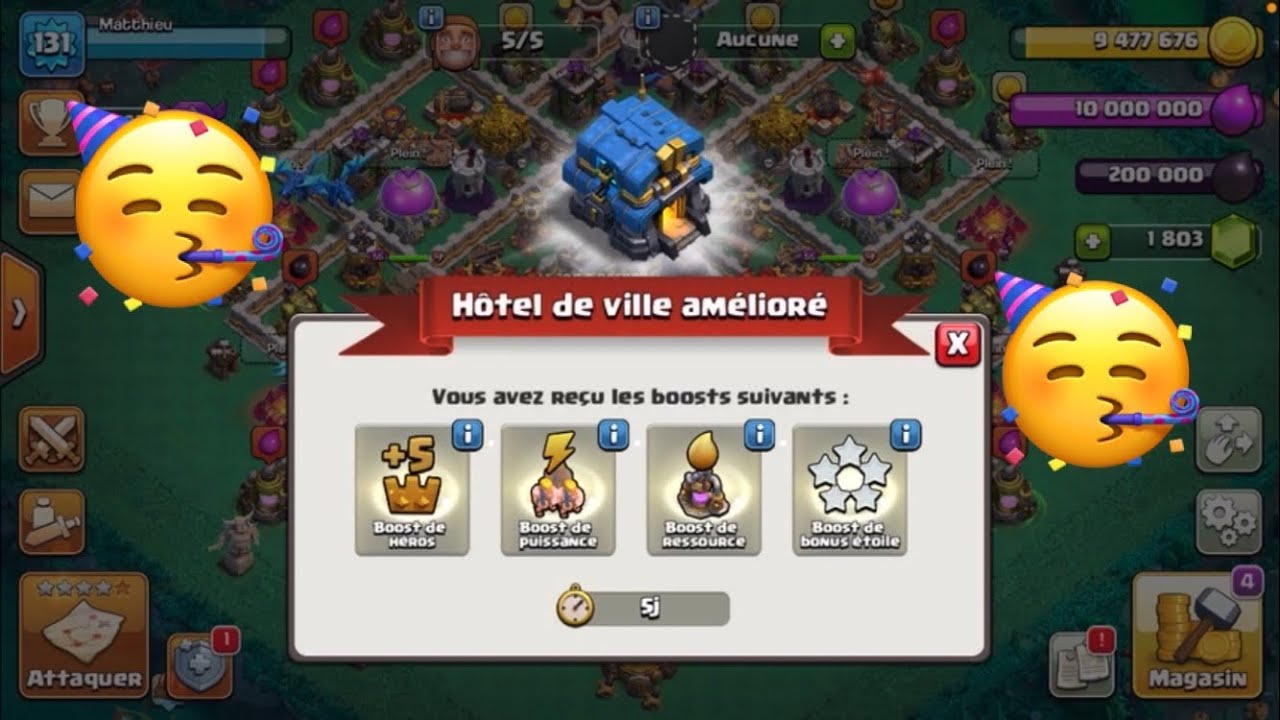 JE PASSE HDV 12 !! Clash of clans le retour