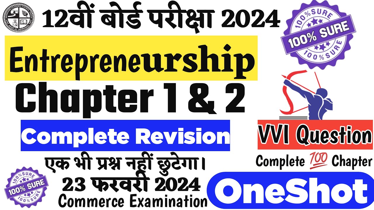 Jac 12th Entrepreneurship Revision Class |12th Entrepreneurship Important Quetions 2024 |Class 12th