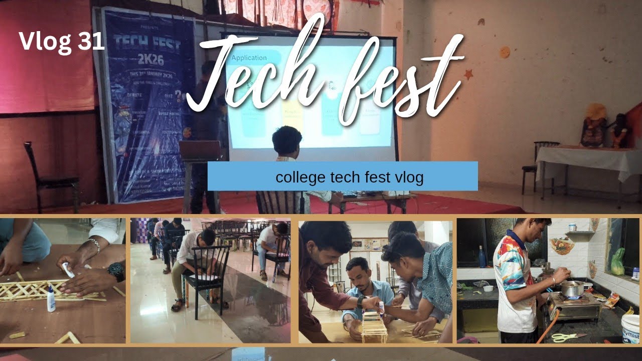 Vlog 31/365 ।।college tech fest vlog ।। #lifestyle #trending #dailyvloggers 