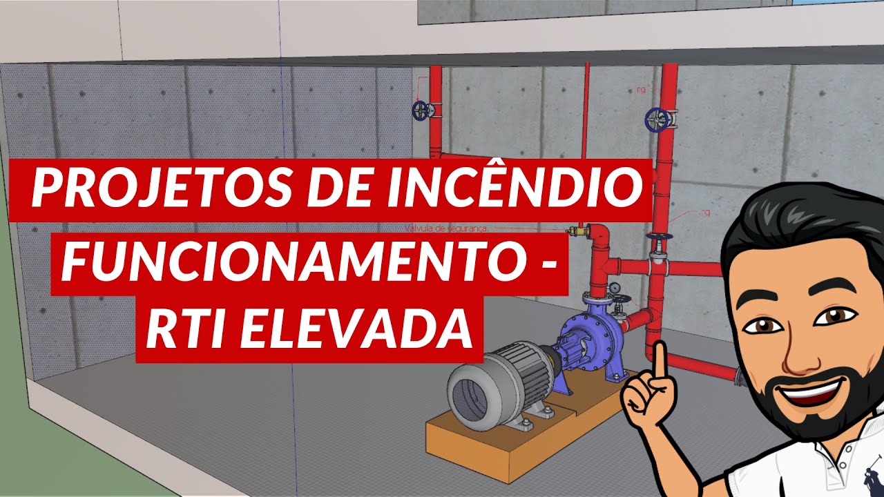 Funcionamento do sistema de hidrante, com reservatório ELEVADO.