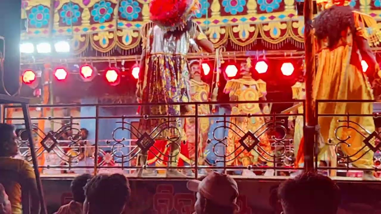 Ravan entry tha stage of khallikot ramayana,, Ganjam,Baragan