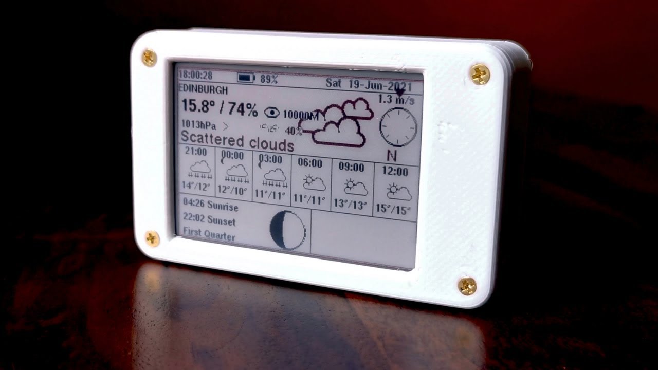 E-Paper Weather Display: Boost Battery Life with Deep Sleep Mode