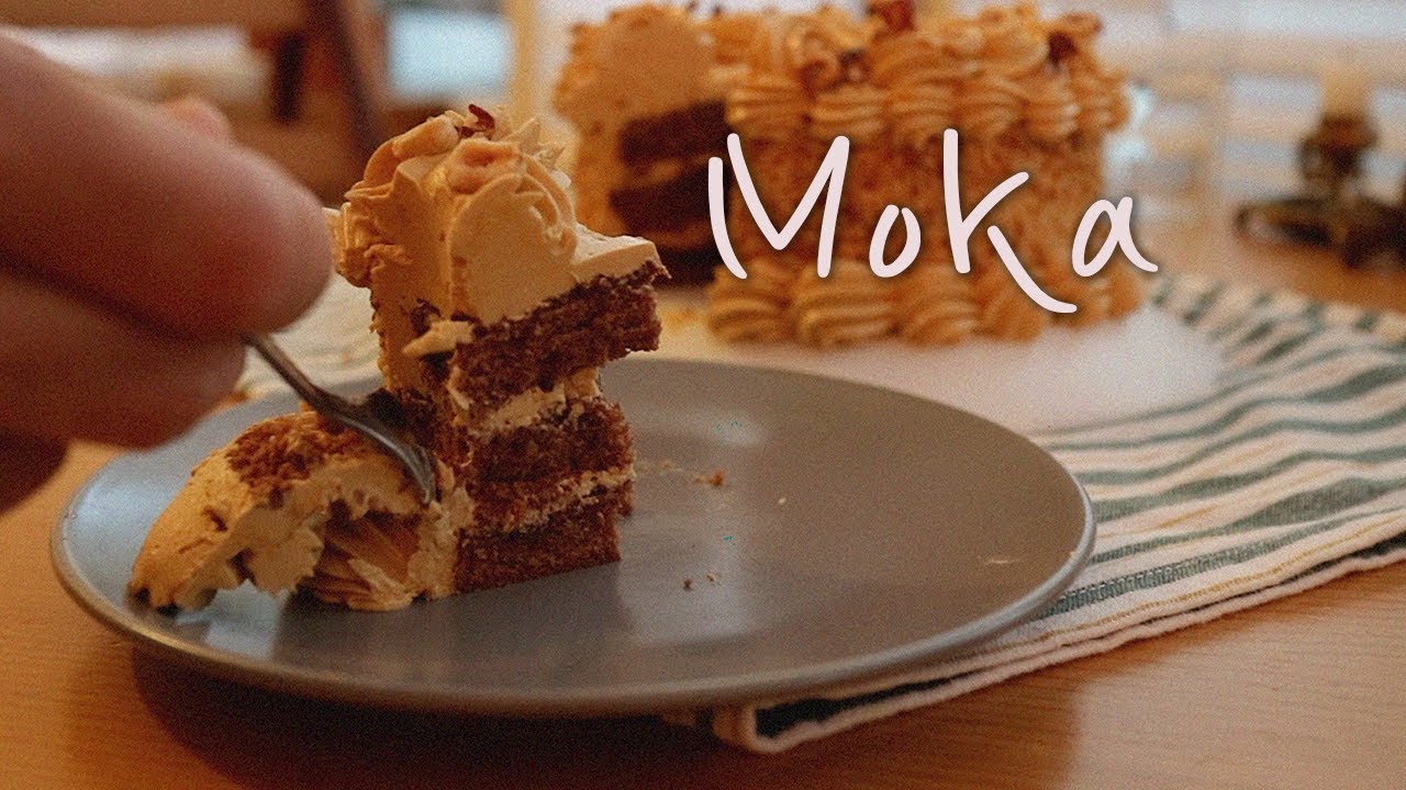 🐿 커피향 그윽한 빈티지 케이크 ‘모카(Moka)’ 만들기 | 초코 제누와즈 | 프렌치 버터크림 | 모카 케이크 | 케이크 아이싱 | 홈베이킹 | 델리슈