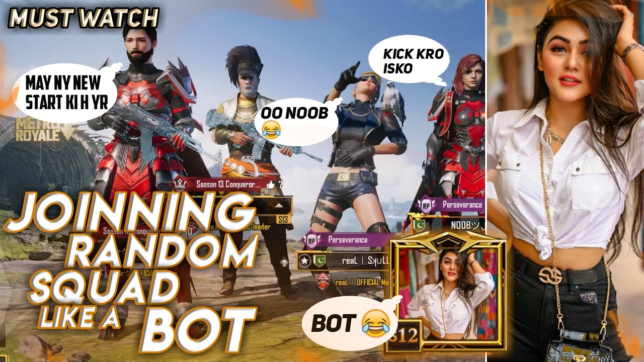 Joining Random Squad of naughty rich pro girls👩🏻‍🦳Like A bot😂 | Full tappa tap funny gameplay |