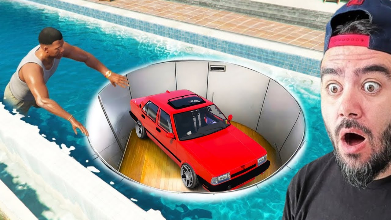 FRANKLIN HAVUZDA GIZLI TOFAŞ GARAJI BULDU - GTA 5 MODS