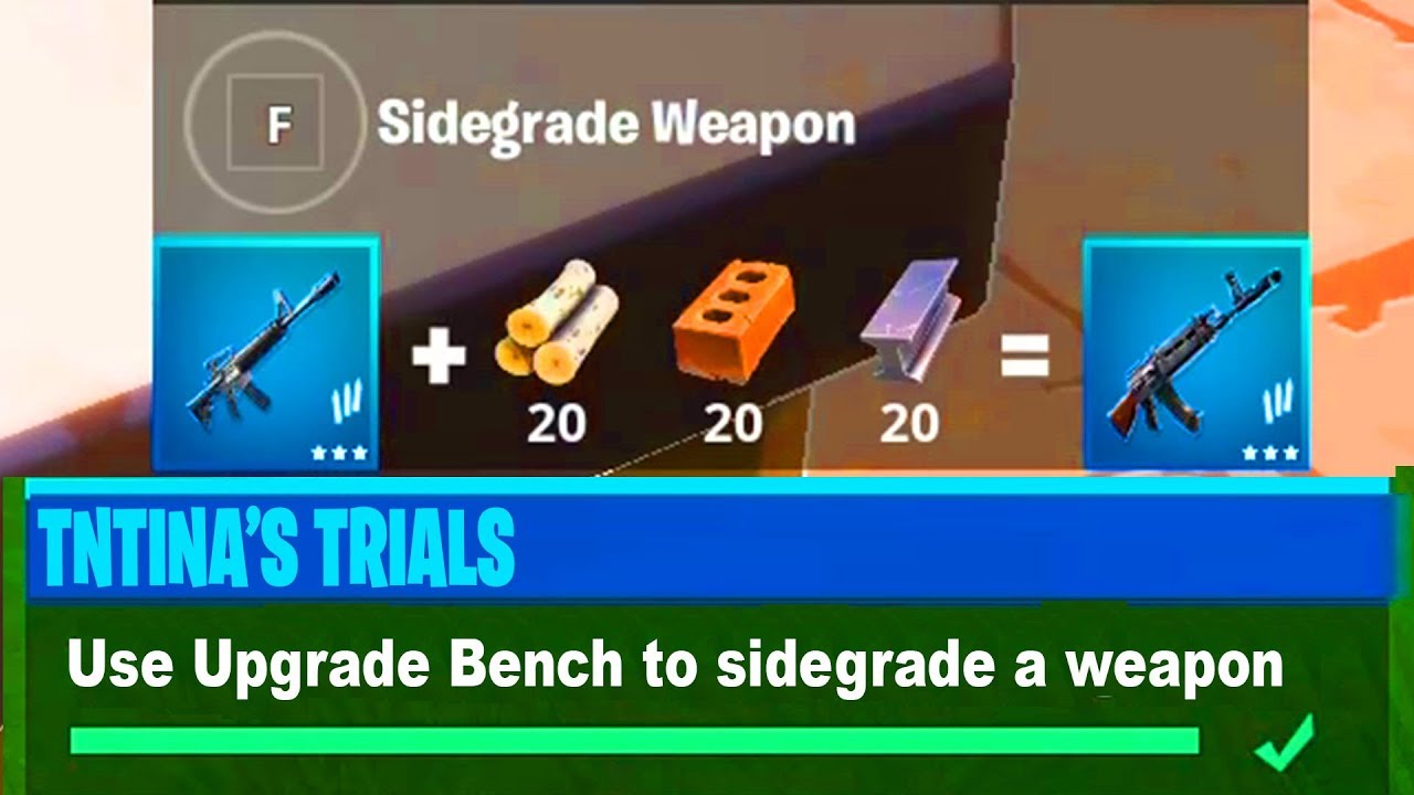 Use Upgrade Bench to sidegrade a weapon Fortnite