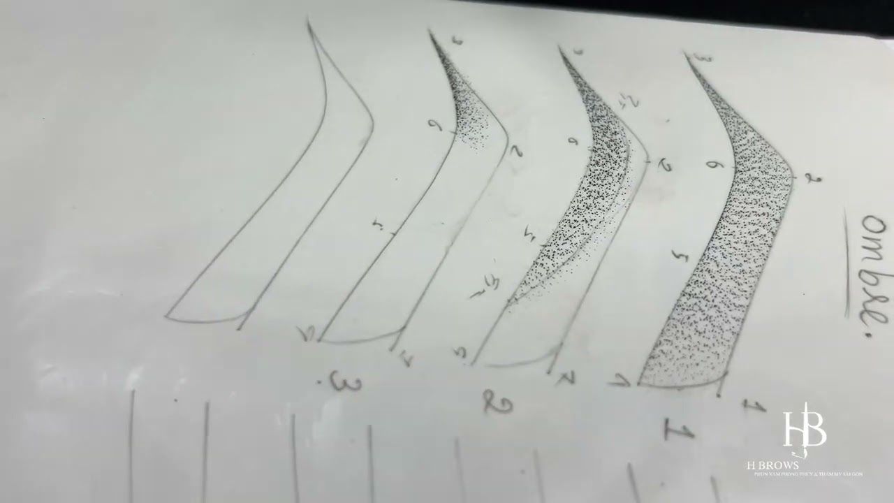 Hướng dẫn phun chân mày hiệu ứng Ombre cực dễ cho các bạn bắt đầu học phun xăm. #phunxam