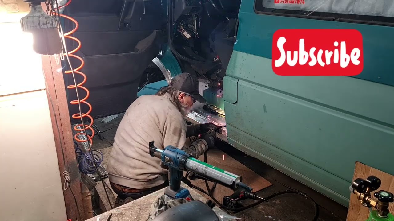 Spawanie progu VW T4 