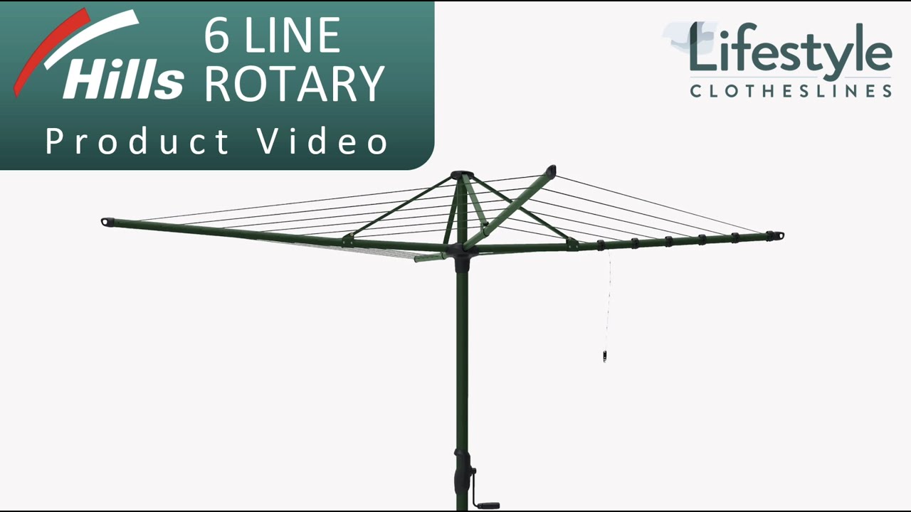 Hills Hoist 6 Line Rotary Clothesline Product Video