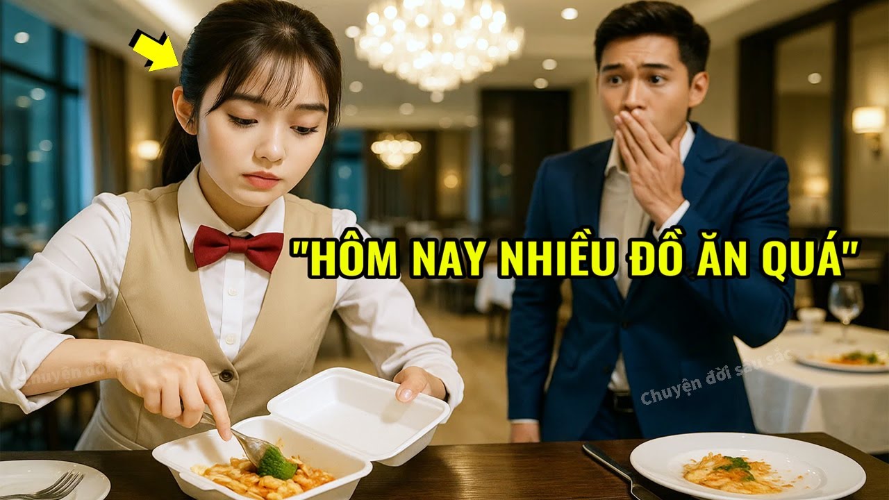 Cô phục vụ ngày nào cũng lấy cơm thừa về nhà, tỷ phú lén theo dõi phát hiện bí mật anh chết lặng