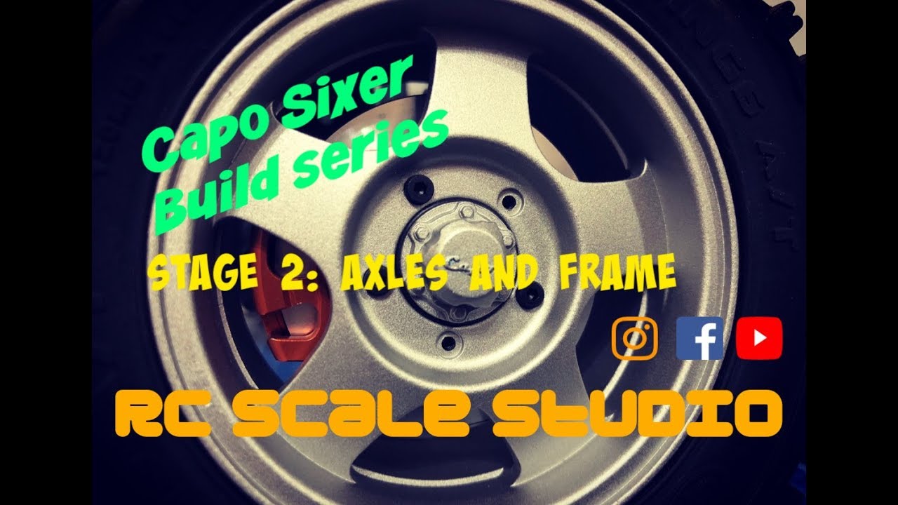 Rc Capo Samurai Sixer 1 1/6 scale kit build series : Axles and frame assembling with transfer case