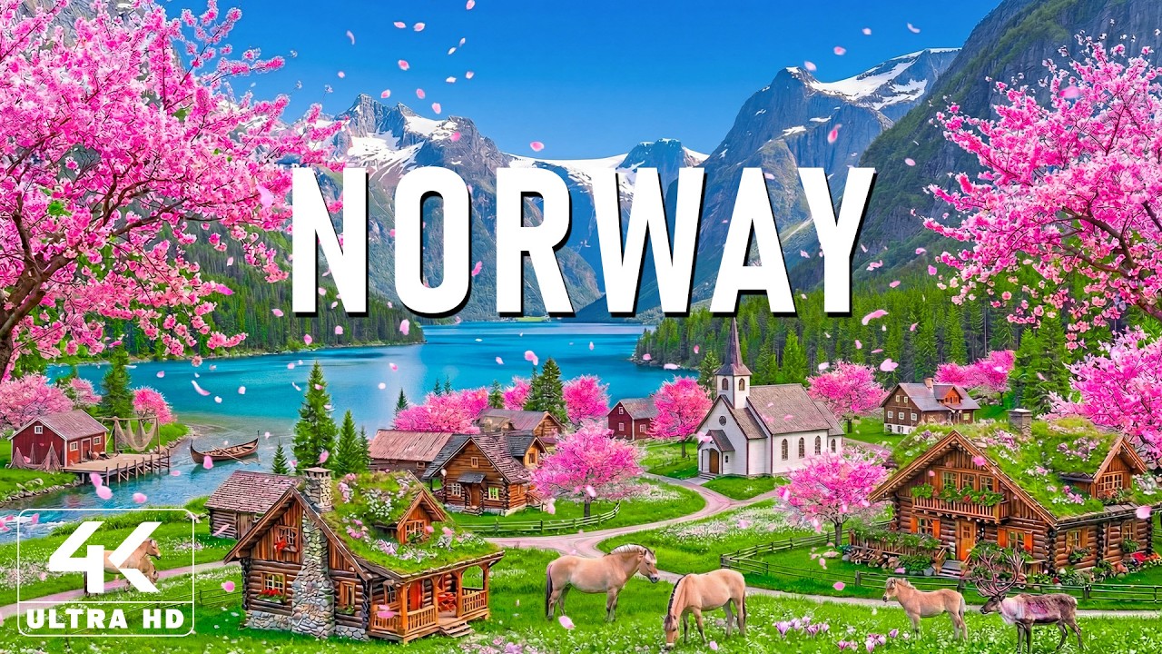 Spring in Norway 4K 🌸 Discover Green Valleys, Roaring Waterfalls & Untamed Calm