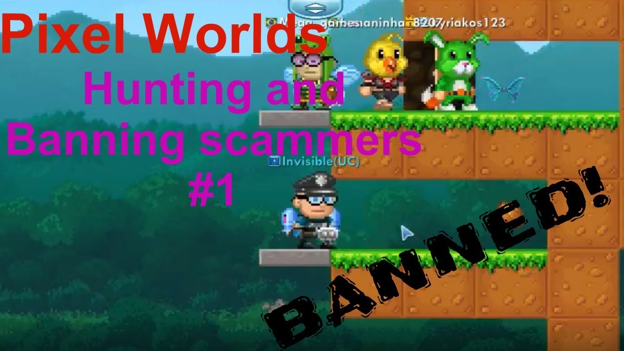 Pixel Worlds | Hunting and banning scammers #1