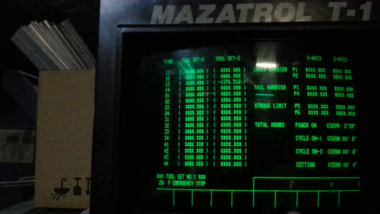 Mazak T1 Memory Clear