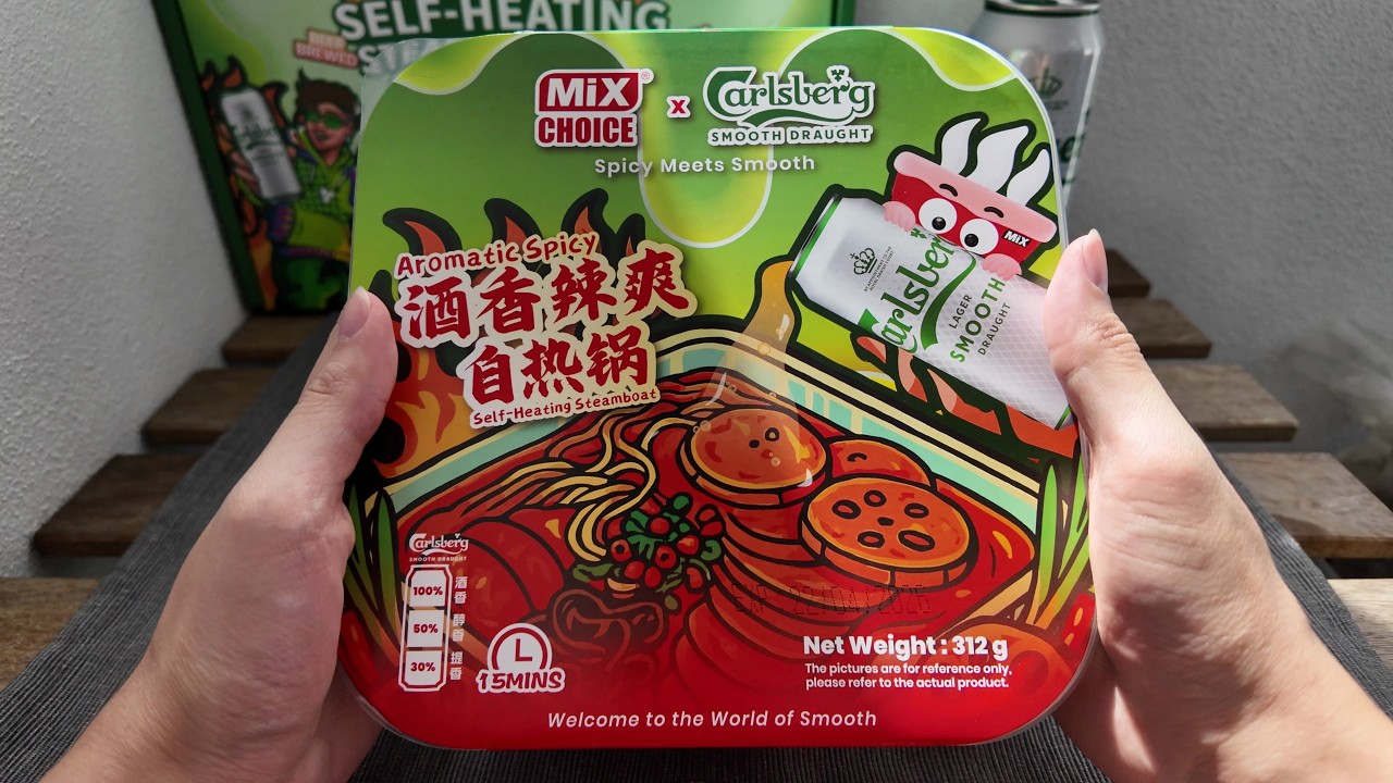 Trying Spicy BEER Self-Heating HotPot!