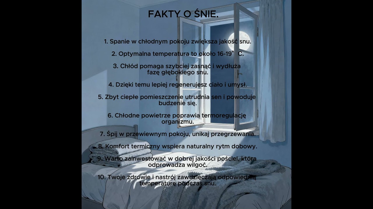 Spanie w chłodnym pokoju - lepszy sen i głęboka regeneracja