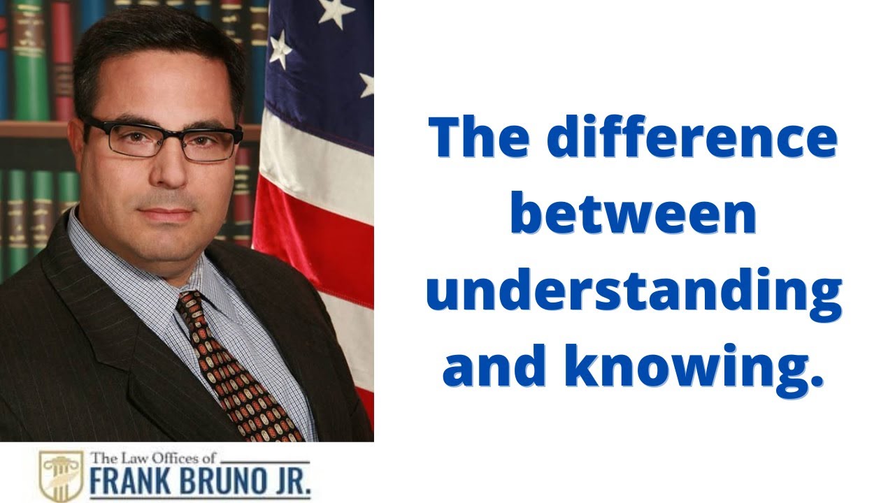 The difference between understanding and knowing.