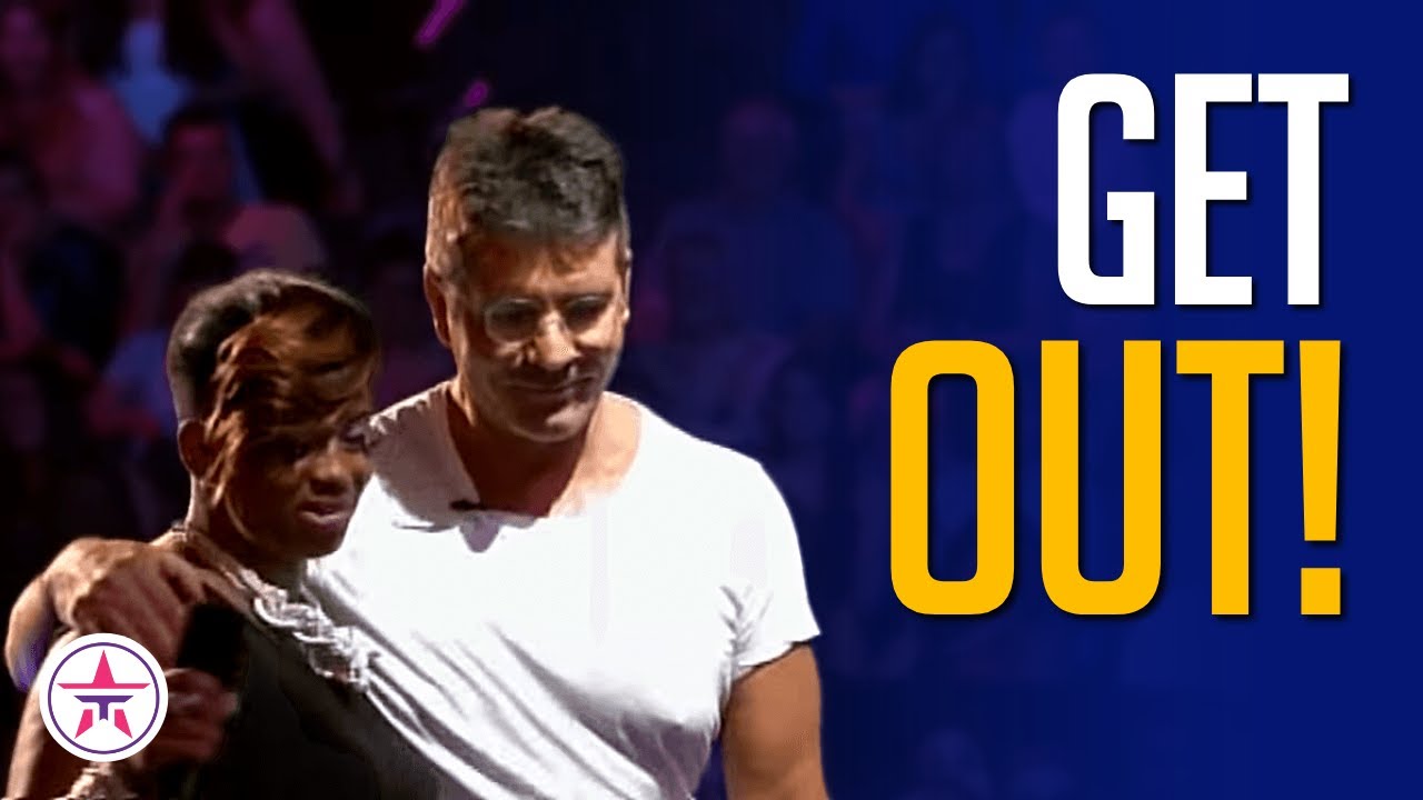 Simon Escorts Contestant After She REFUSES to Leave The Stage! Watch What Happens...