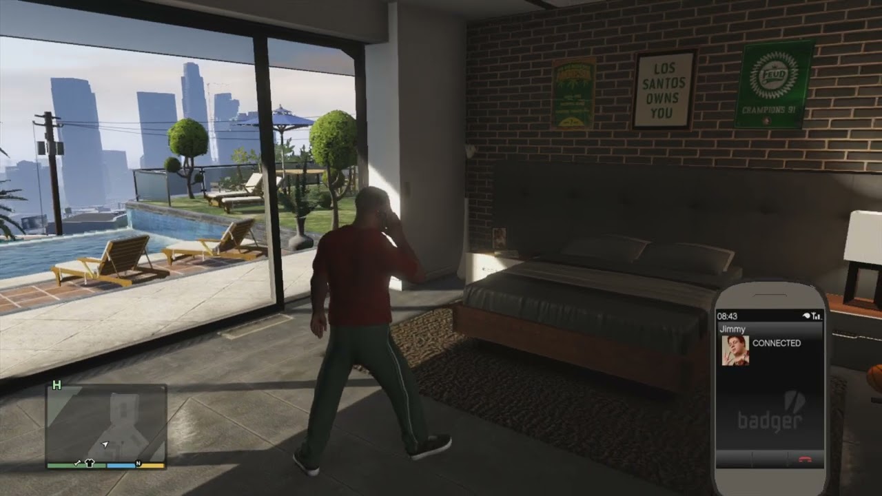GTA V Franklin calling Jimmy after the marry weather came to Michael’s house