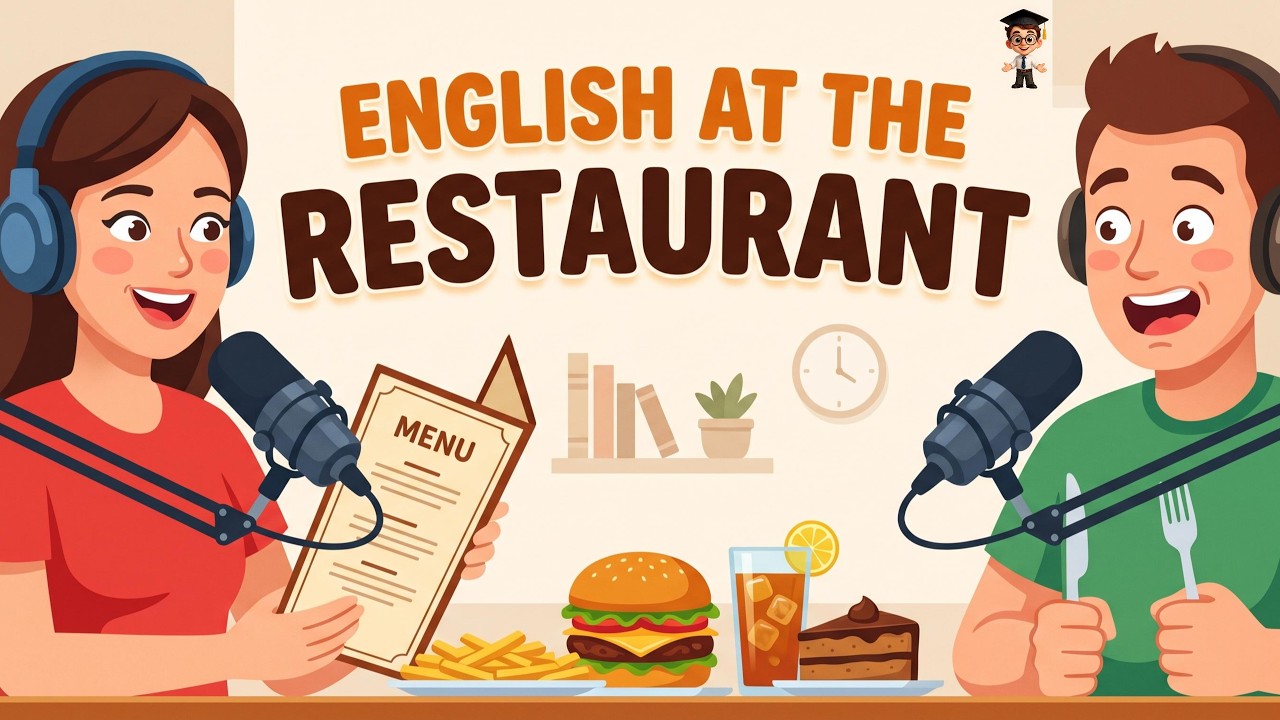 Learn English at the Restaurant 🍔 Easy Conversation for Beginners | Mr. English Channel Podcast