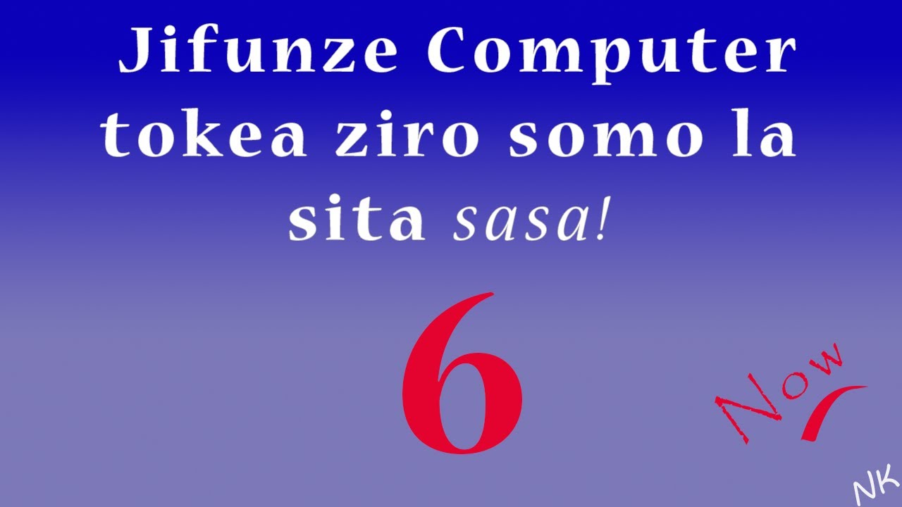 Jifunze Microsoft Windows (somo la sita)