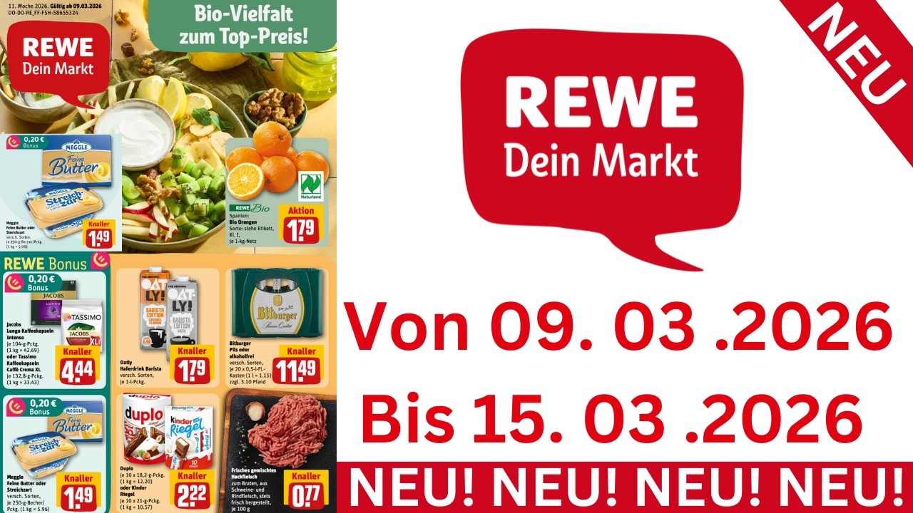 REWE Prospekte Angebote Werbung Gültig von 09.03.2026 bis 15.03.2026 Werbung DE