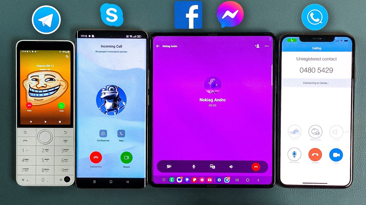 Facebook + Skype + SkyPhone + Telegram Incoming Call Xiaomi Qin & Realme Pro & Z Fold 4 & iPhone XS