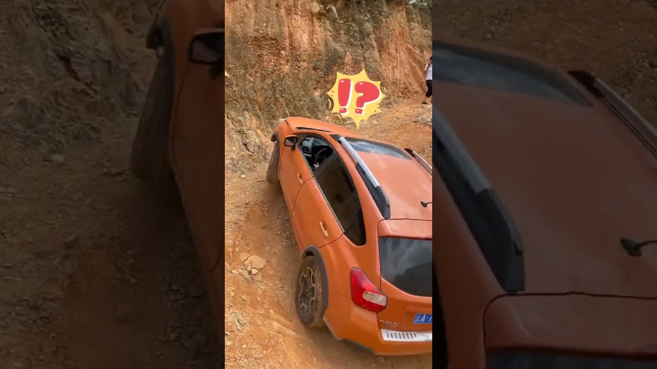 Subaru XV climbs a steep hill