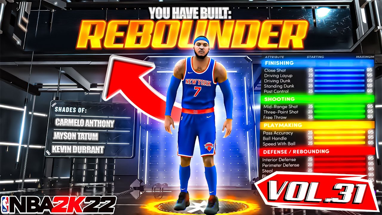 BEST REBOUNDER BUILD ON NBA 2K22! RARE BUILD SERIES VOL. 31