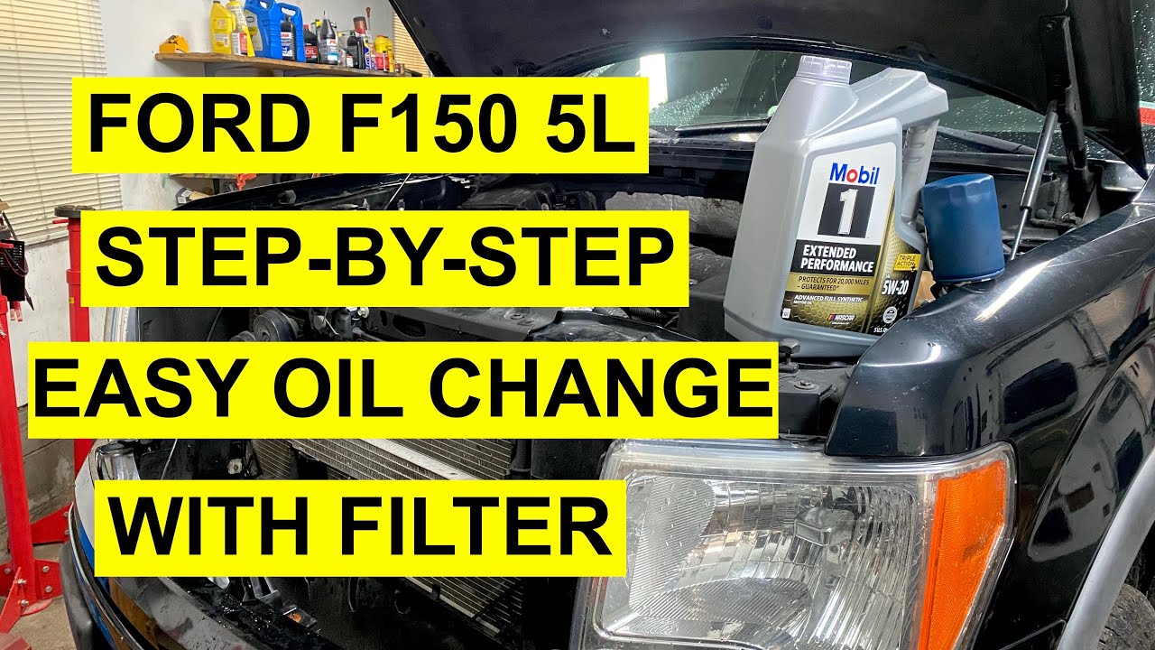 Oil Change With Filter On Ford F-150, F150, 2011-14 5.0L 8 Cylinder Easy Step-By-Step