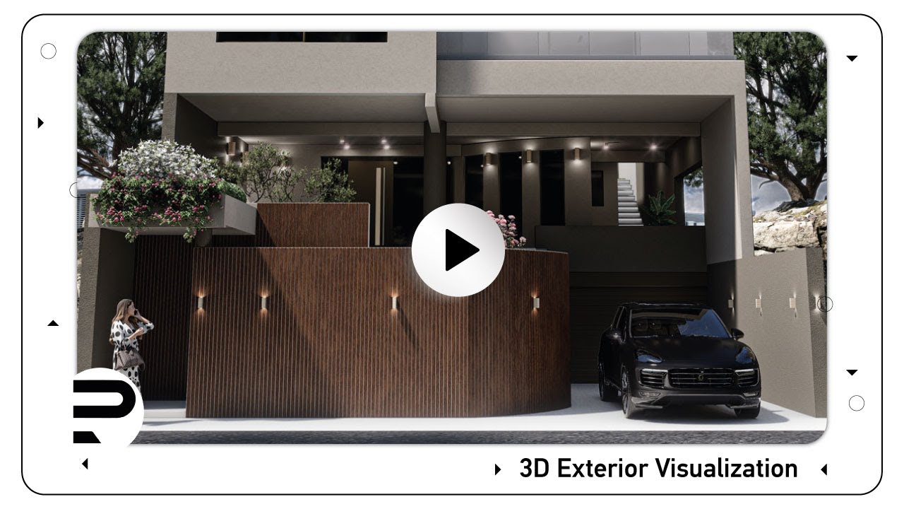 3D Exterior Visualization: Μοντέρνα Μονοκατοικία στην Χαλκίδα | Elegant Pictures